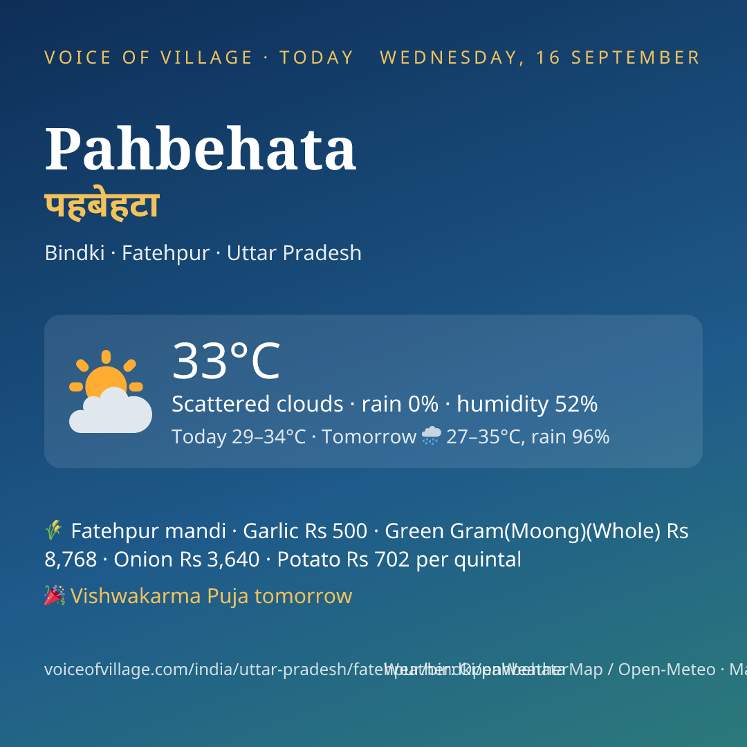 Pahbehata today
