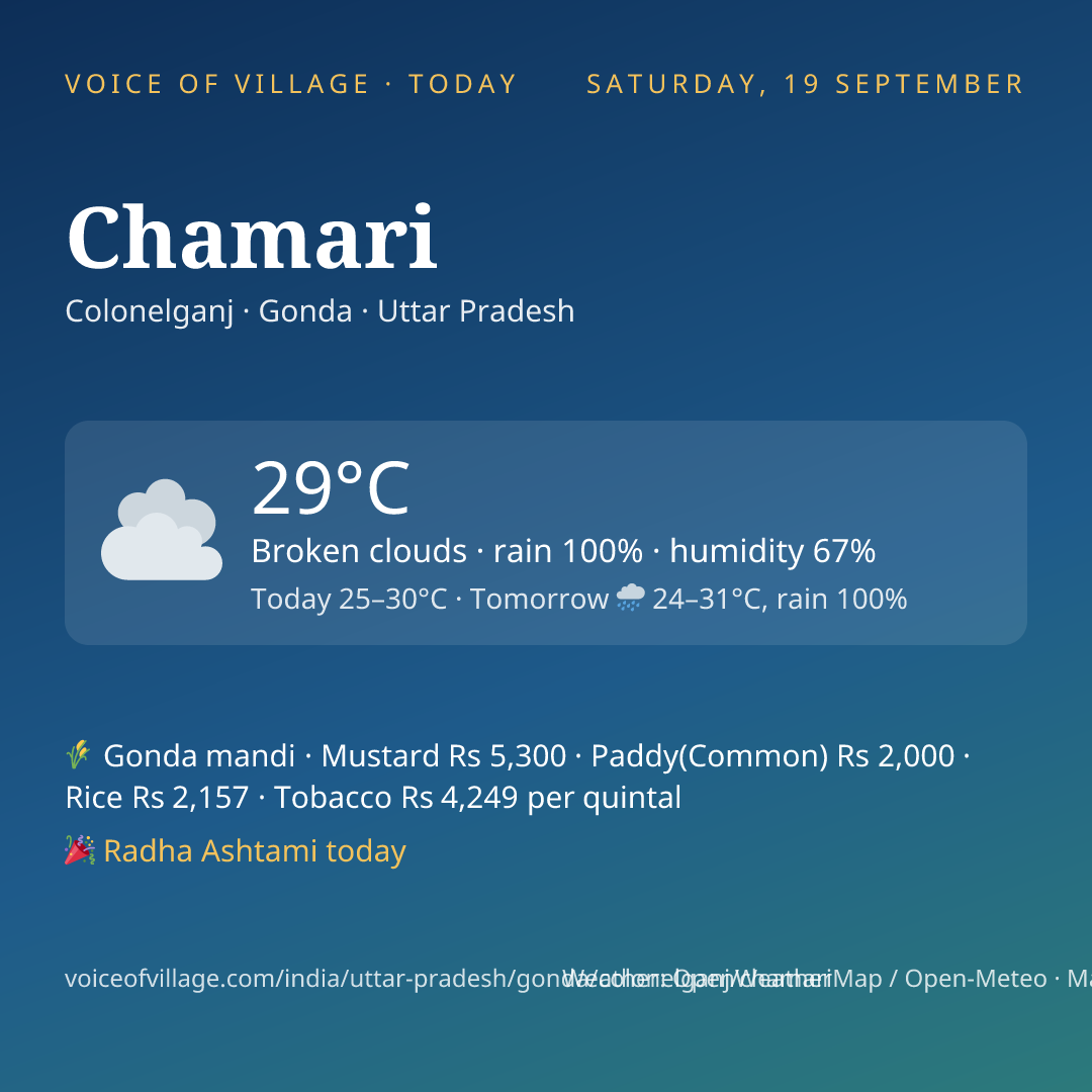Chamari today