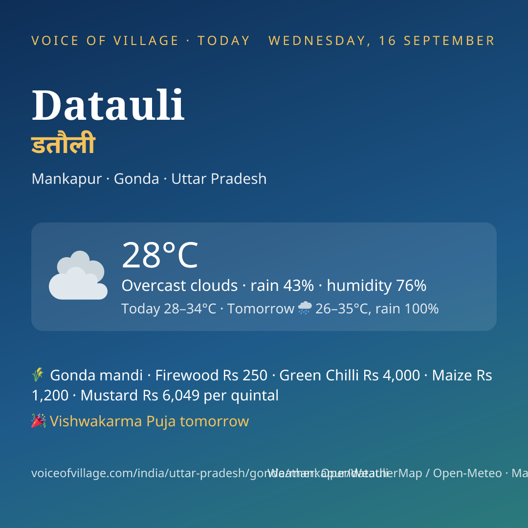 Datauli today