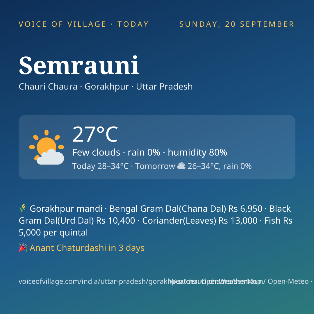 Semrauni today