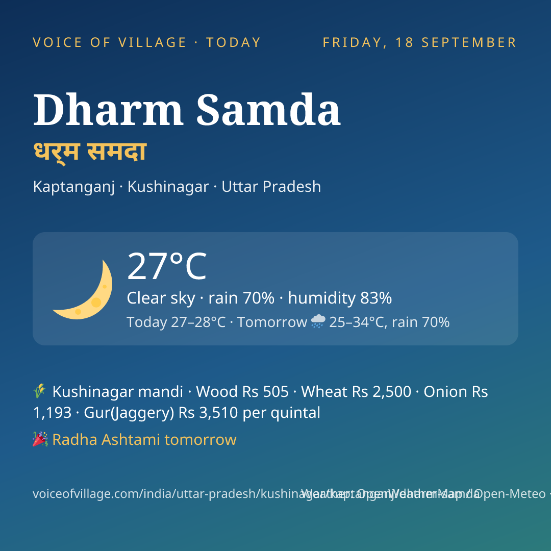 Dharm Samda today