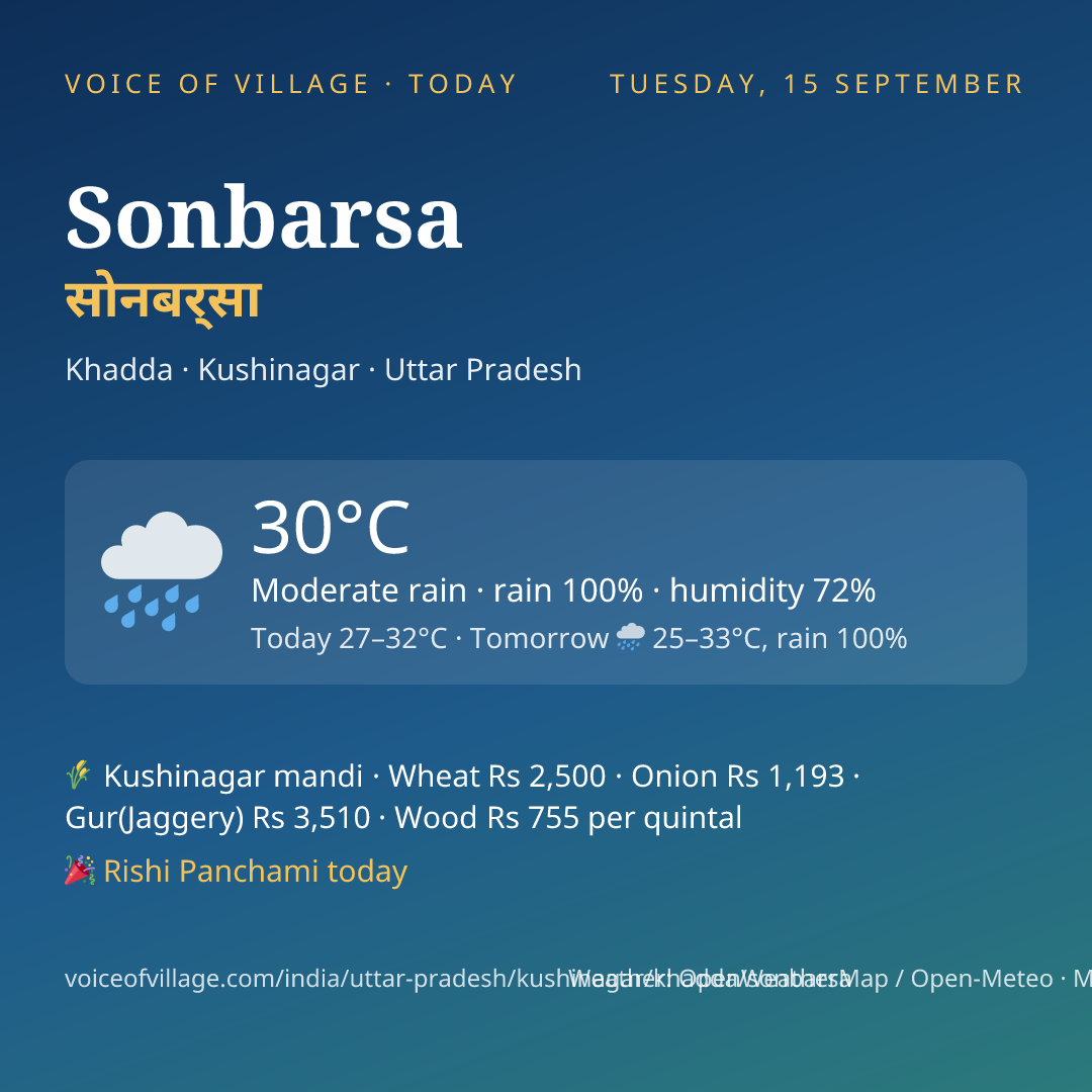 Sonbarsa today