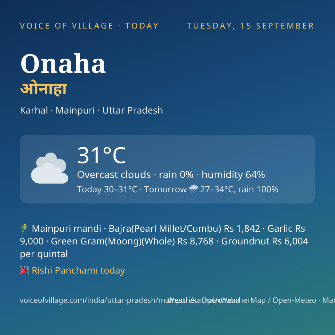 Onaha today