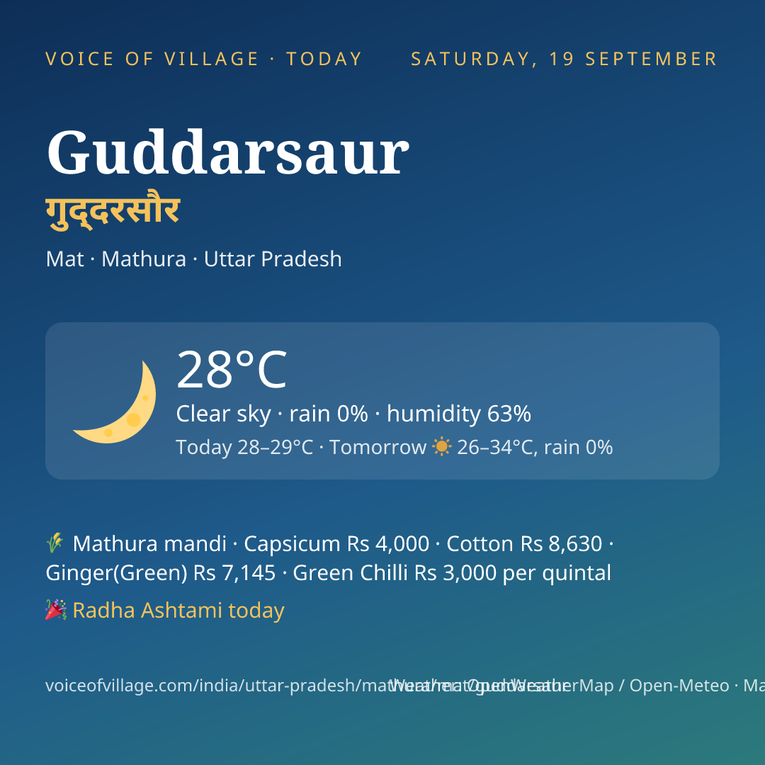 Guddarsaur today