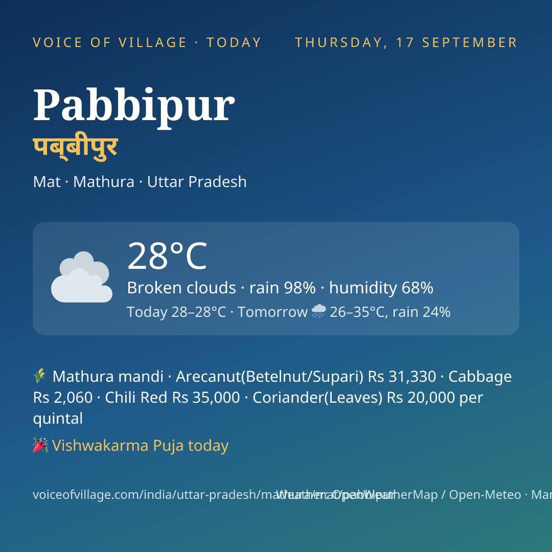 Pabbipur today