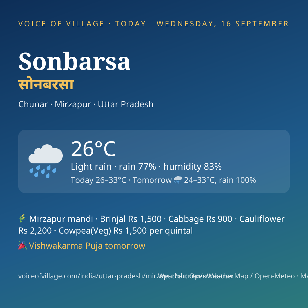 Sonbarsa today