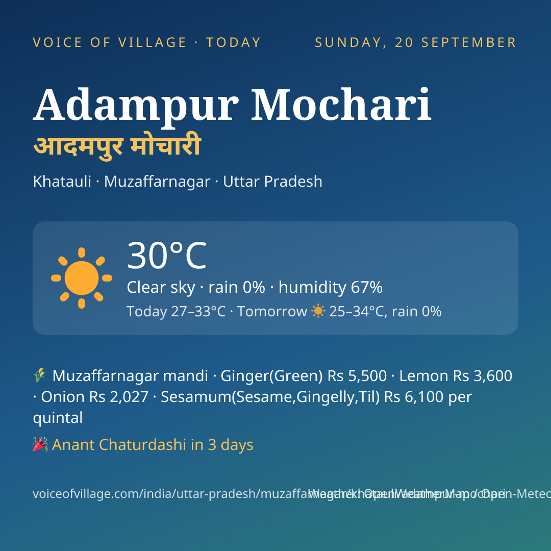 Adampur Mochari today