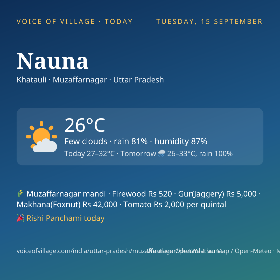 Nauna today
