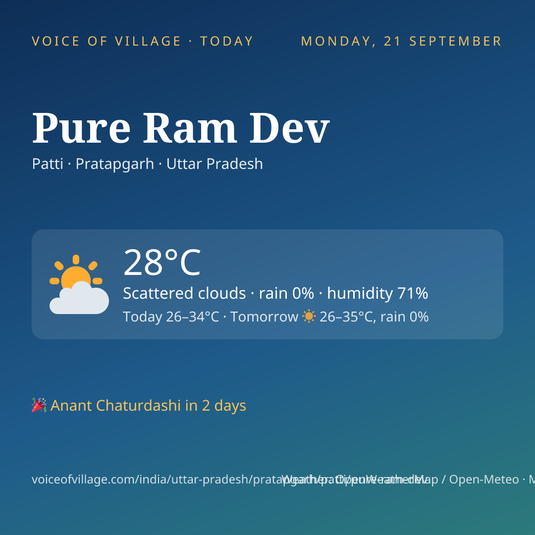Pure Ram Dev today