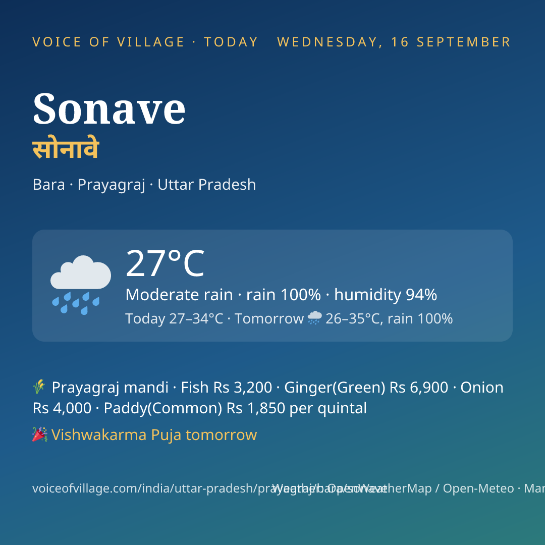 Sonave today