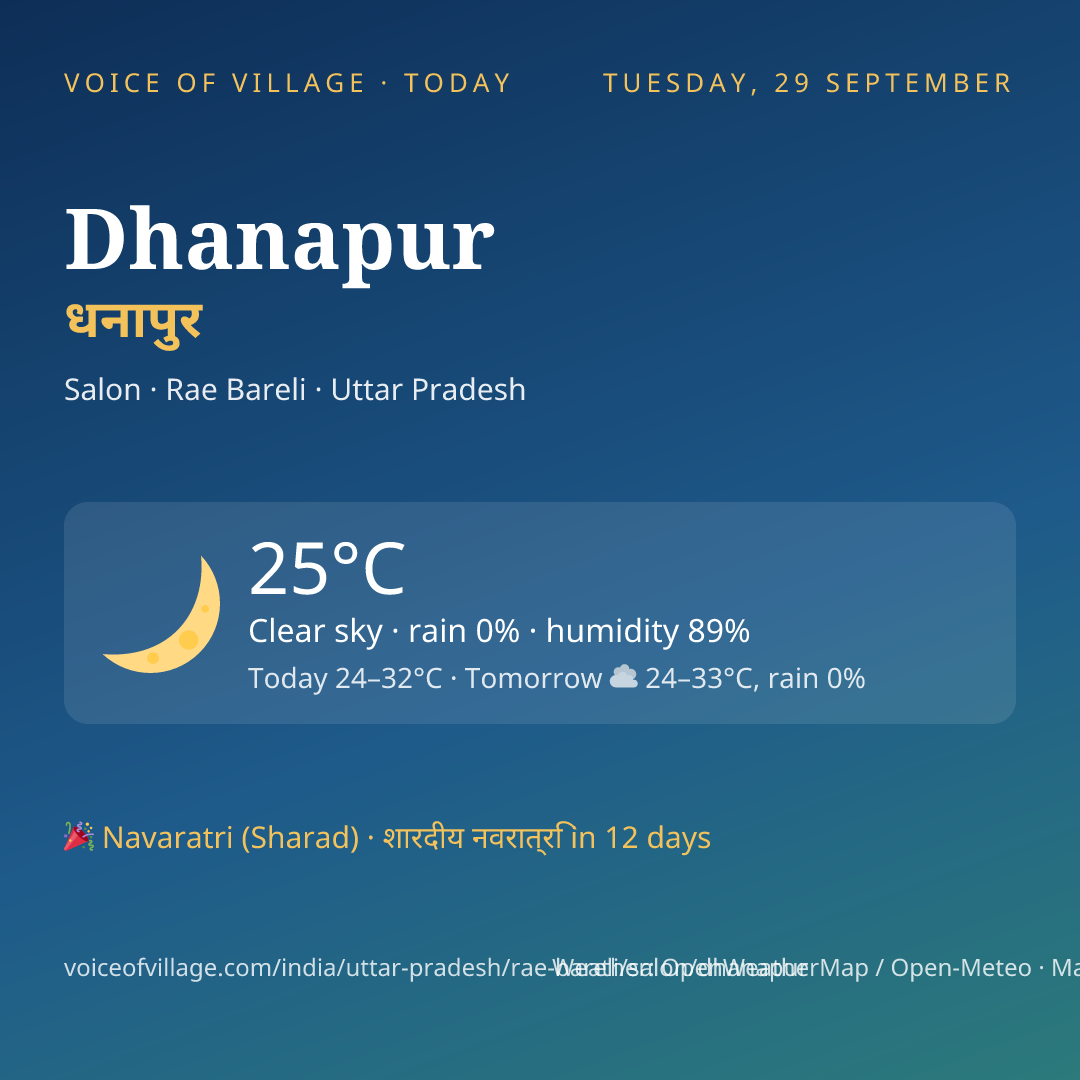 Dhanapur today