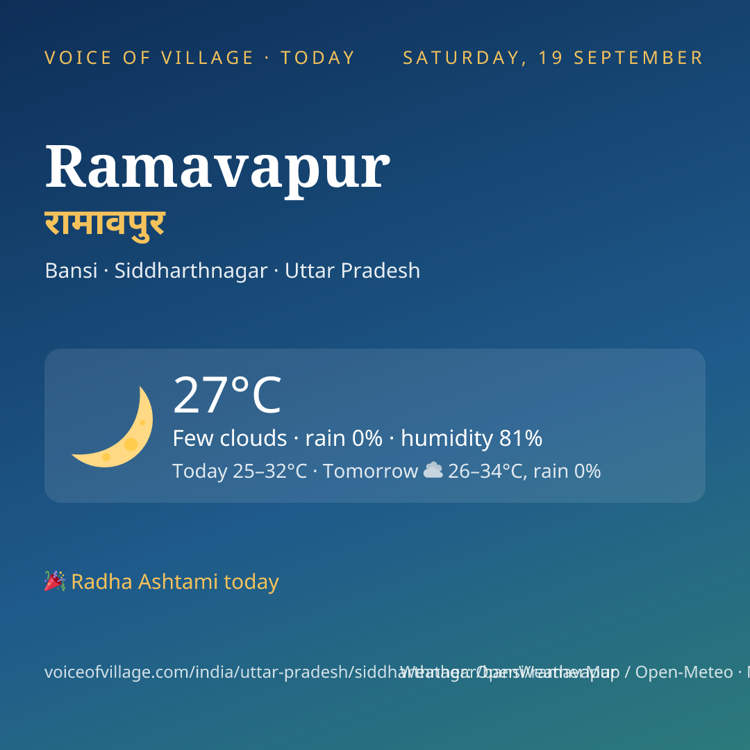 Ramavapur today