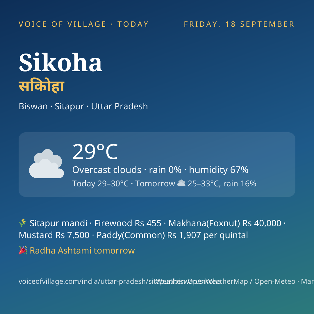 Sikoha today