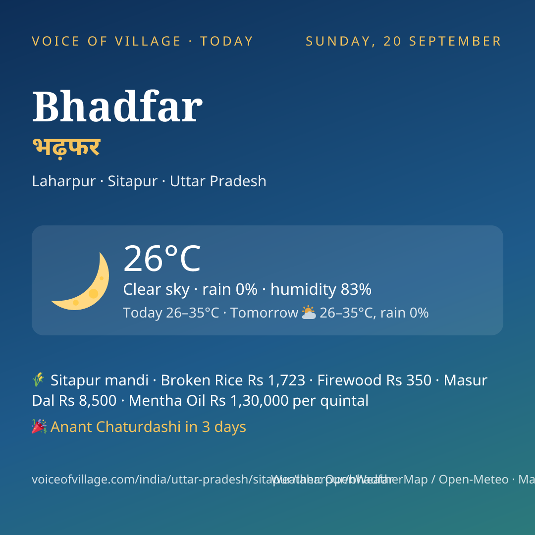 Bhadfar today