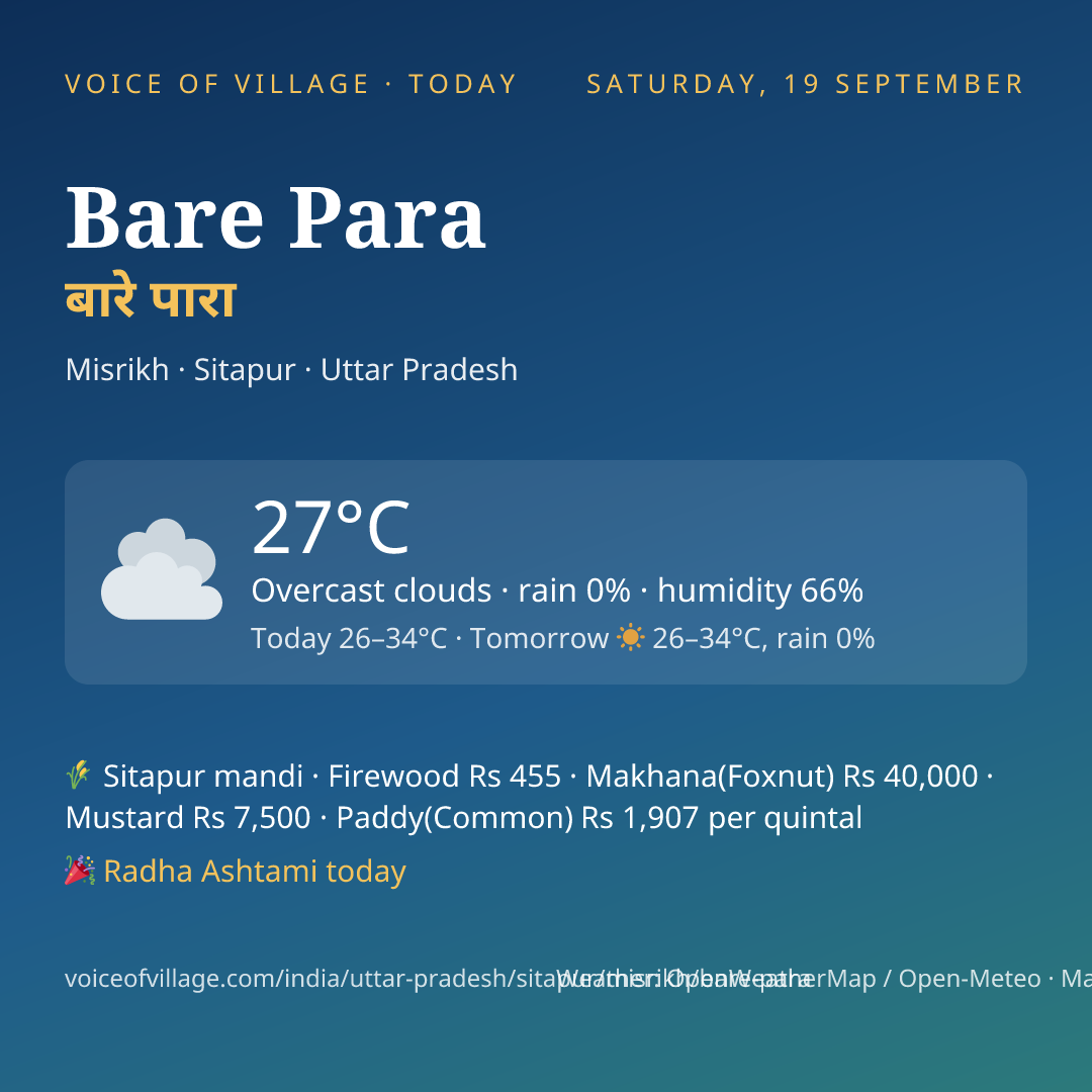 Bare Para today