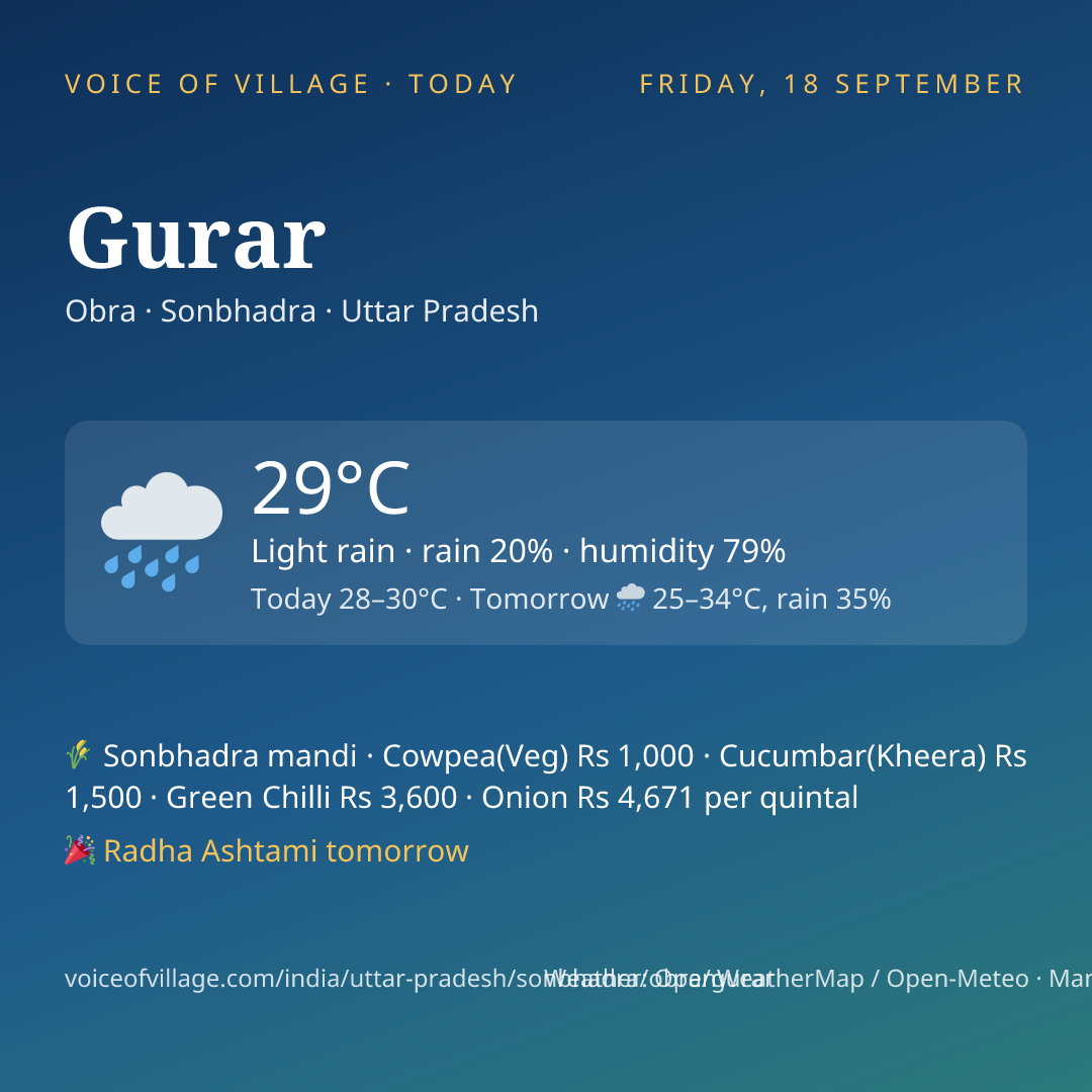 Gurar today