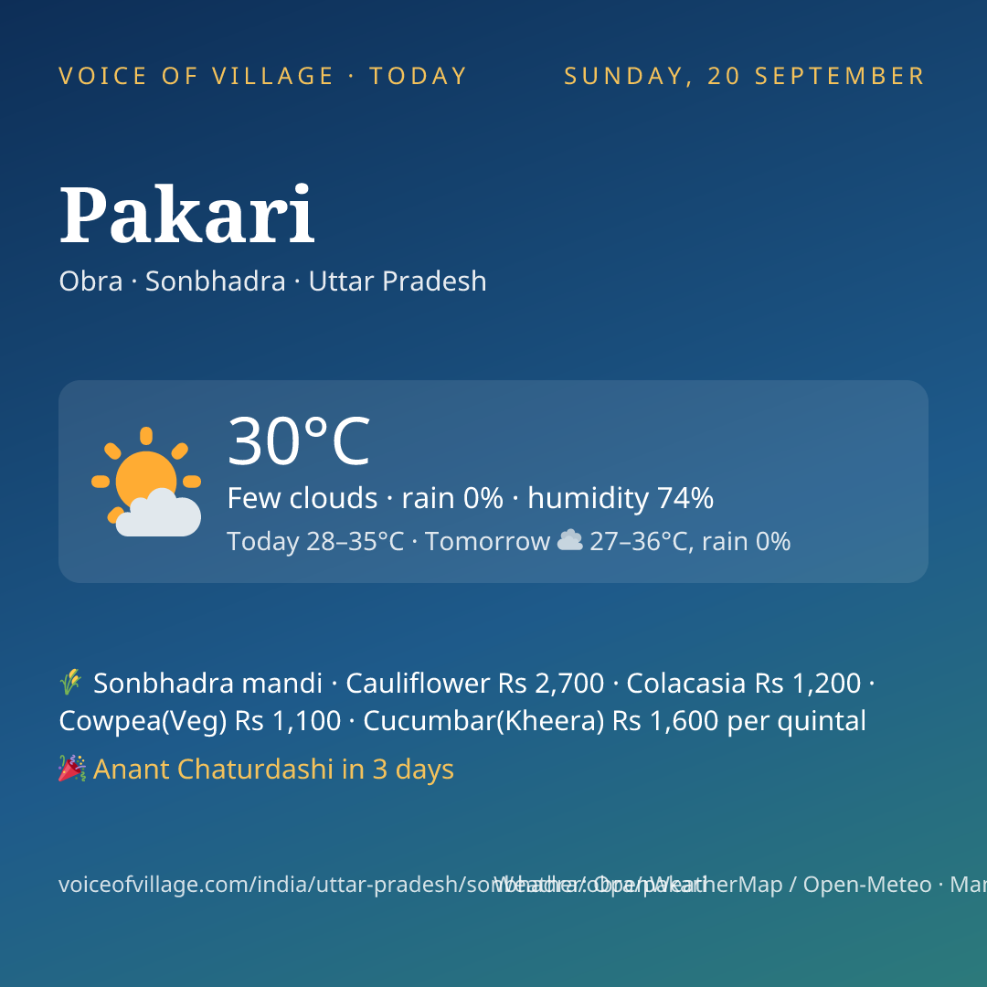 Pakari today