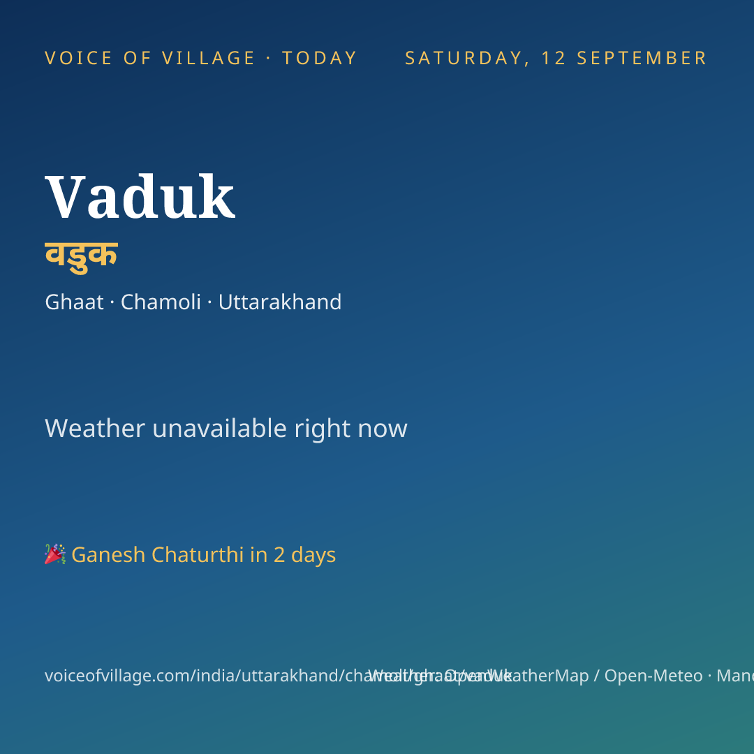 Vaduk today