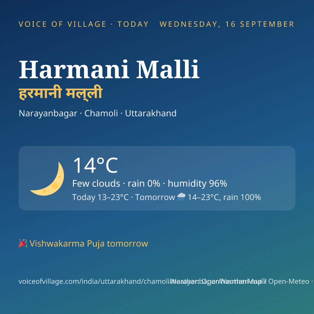 Harmani Malli today