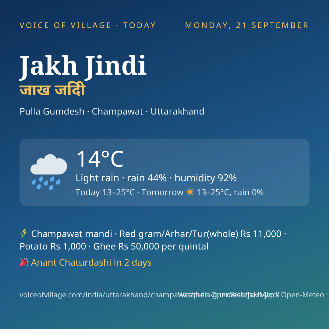 Jakh Jindi today