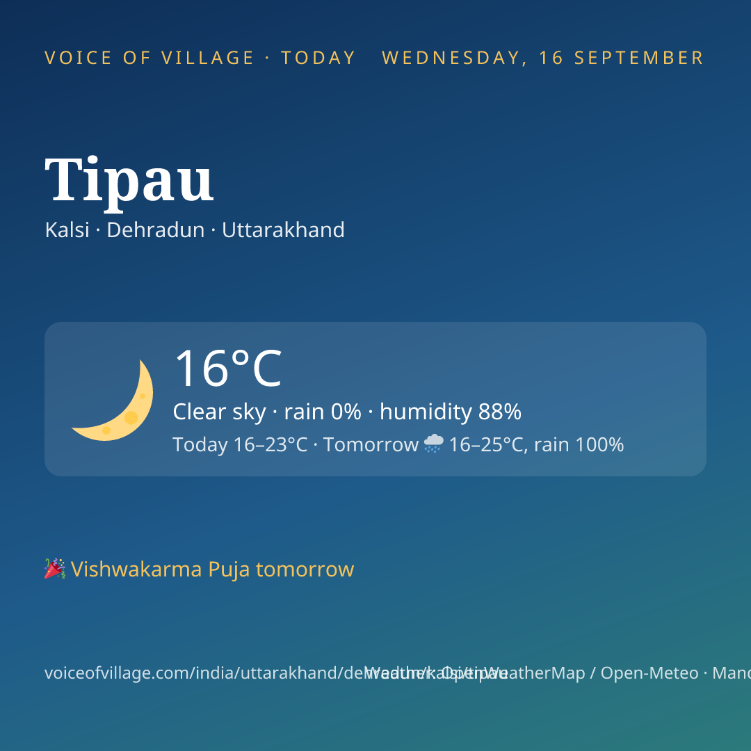 Tipau today