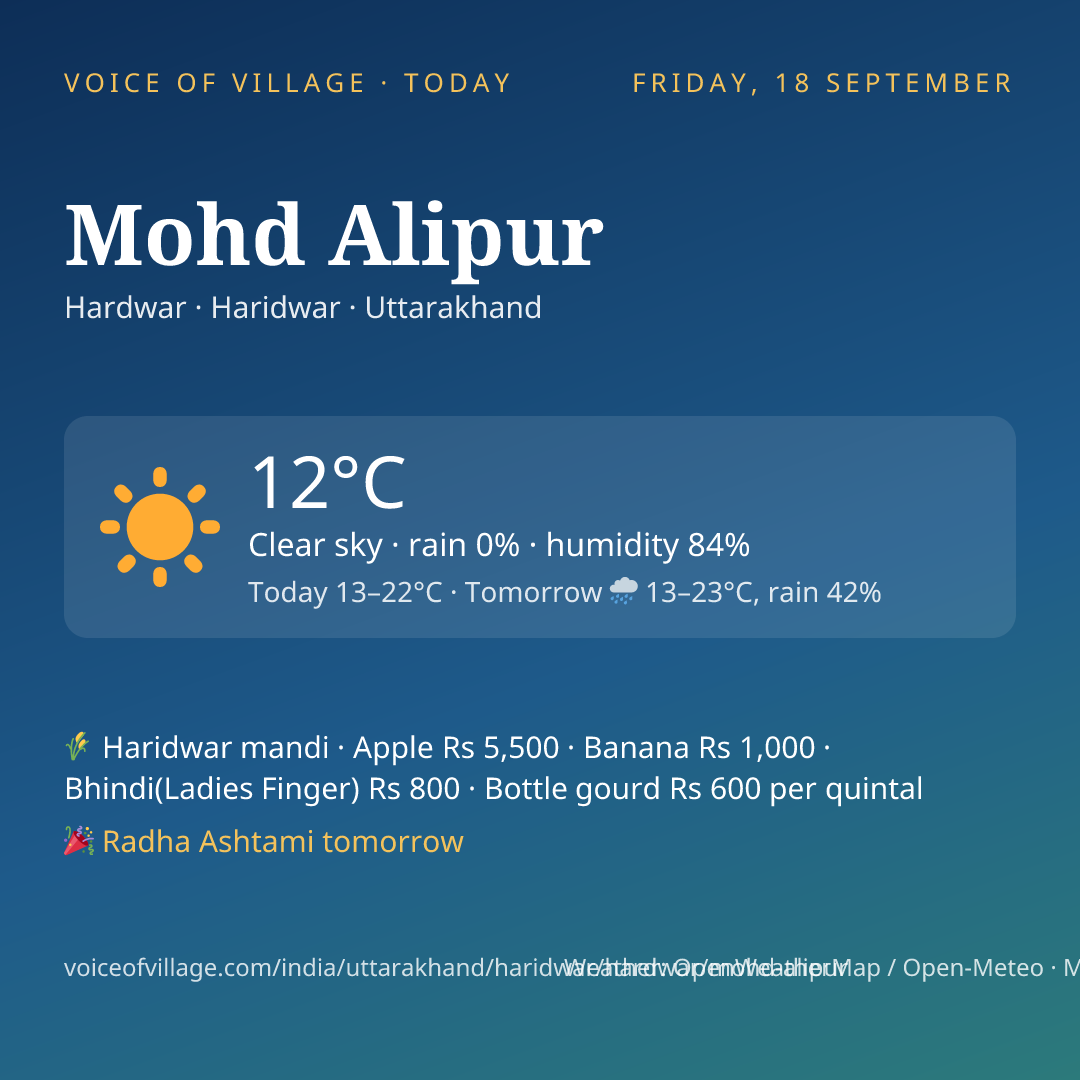 Mohd Alipur today