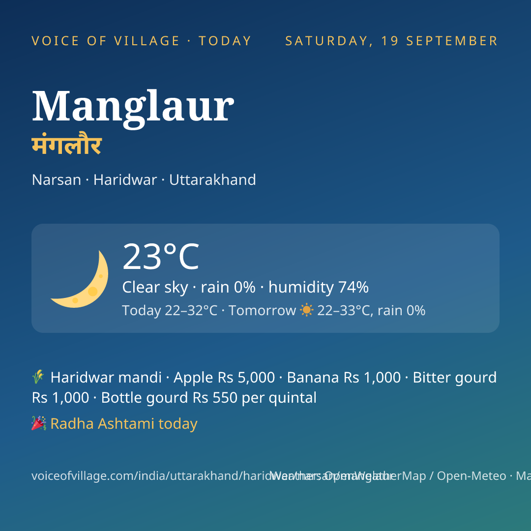 Manglaur today