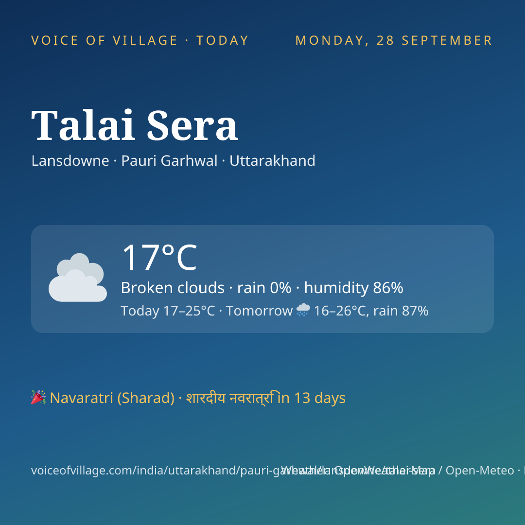 Talai Sera today