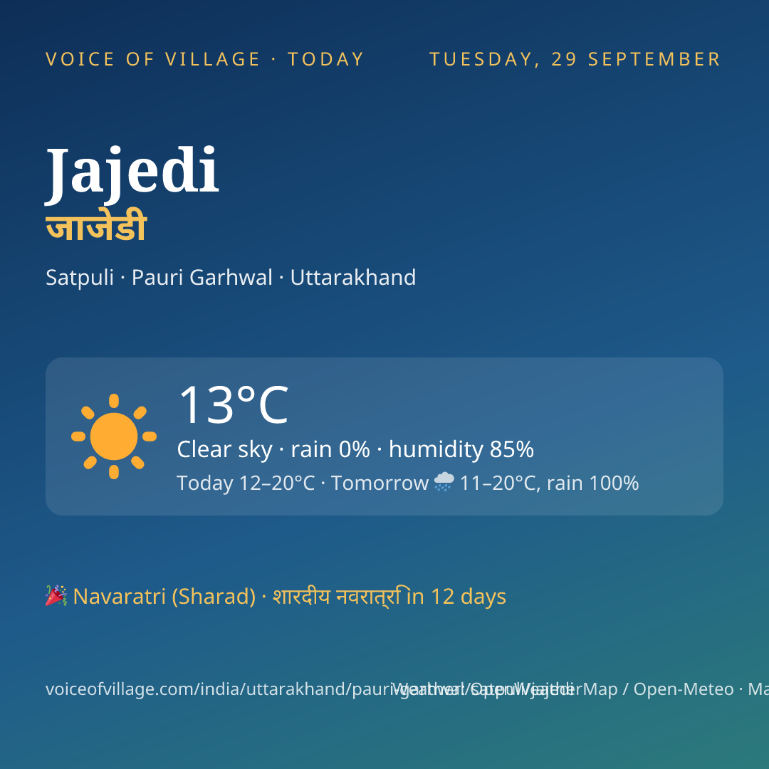 Jajedi today
