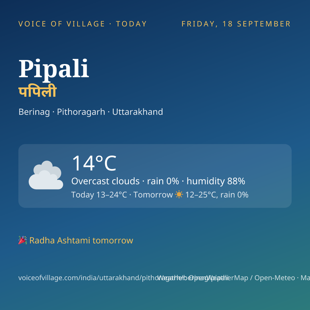 Pipali today
