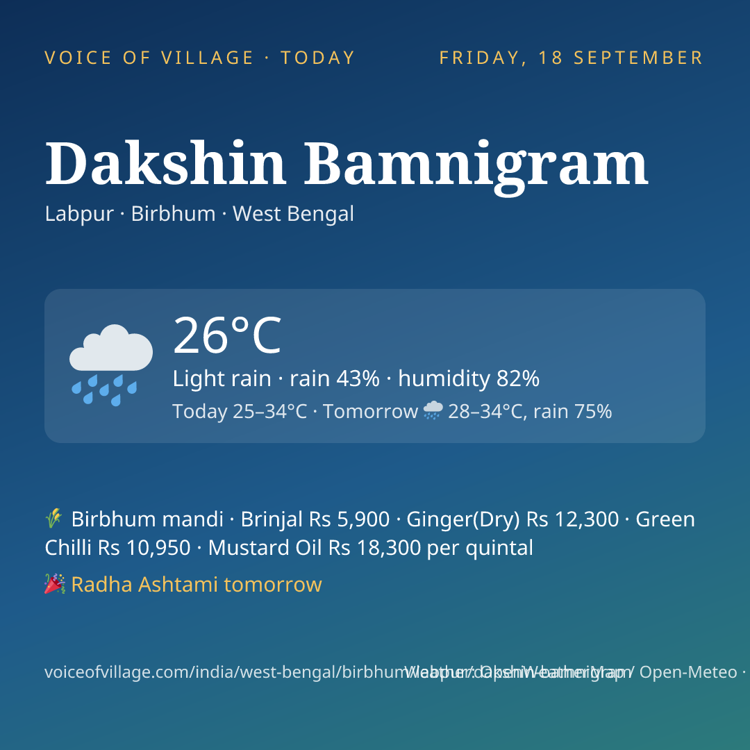 Dakshin Bamnigram today