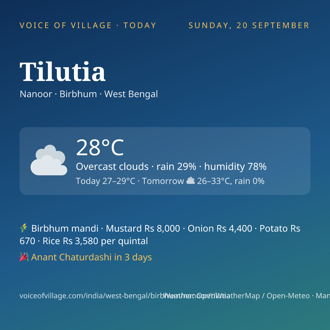 Tilutia today